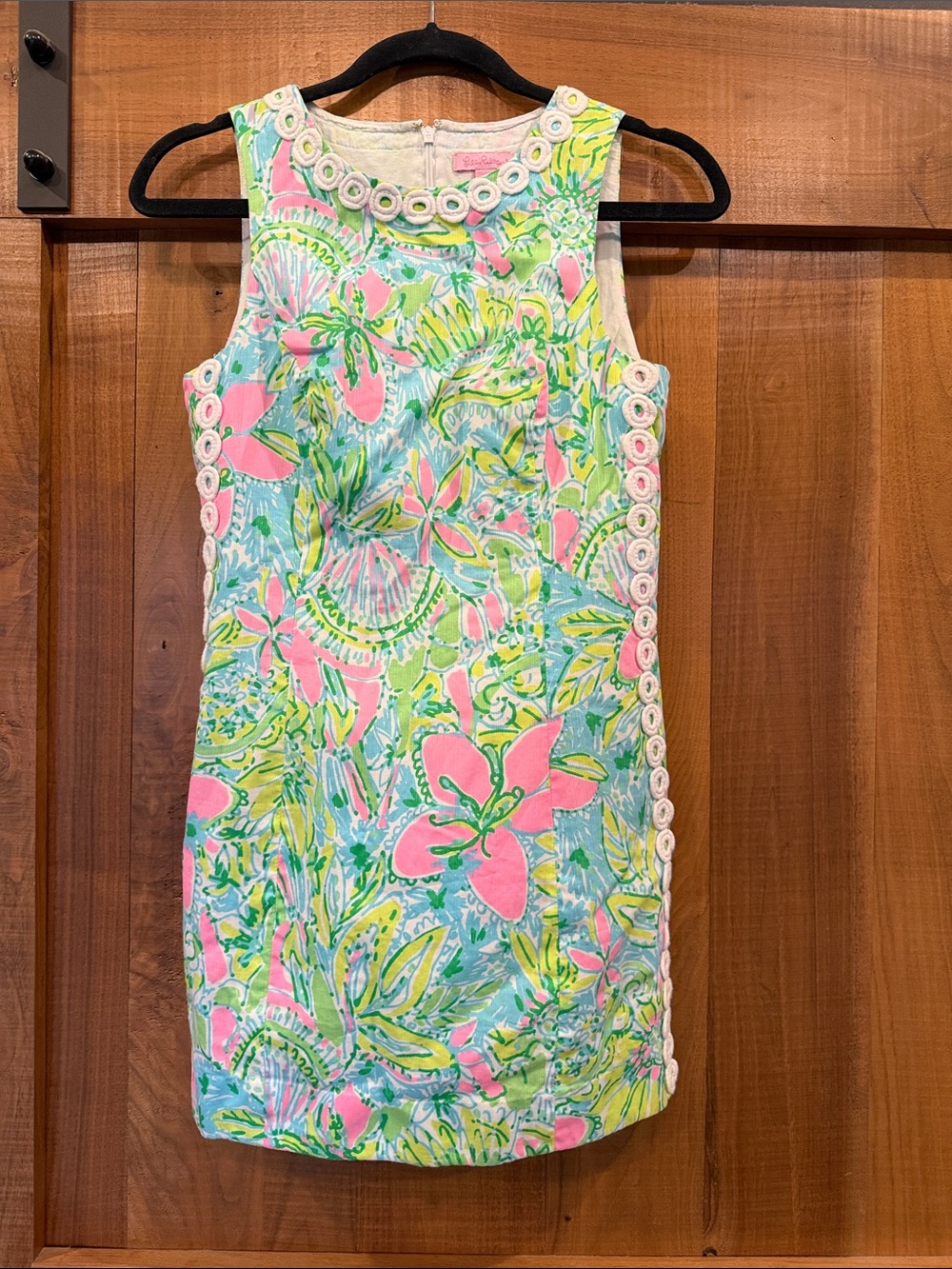 Lilly Pulitzer Pink, Green & Blue Floral Shift Dress